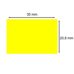 Etiquette adhésif permanent jaune fluo EP208F-002 pour pince SATO PB3-208  30x20,8mm
