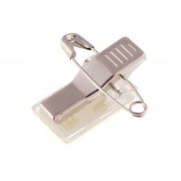 Clip adhésif à pince métal et épingle transparent IDS22M x100 1440001
