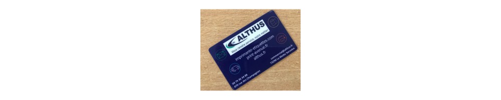 Impression sur-mesure cartes pvc, badges : petits prix - Althus-Office
